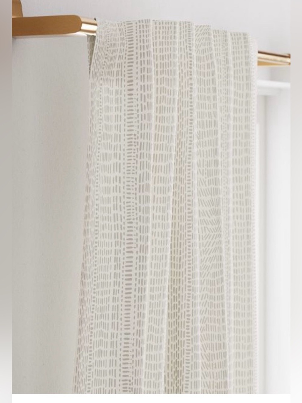 West Elm - Bomu Stone Gray 100% Cotton 72x74 Shower Curtain